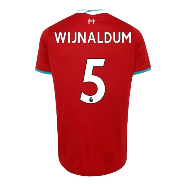 Camiseta Liverpool NO.5 Wijnaldum 1ª 2020 2021 Rojo